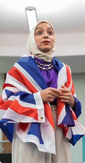Photography of Girl with UK Flag by Dimension Digital