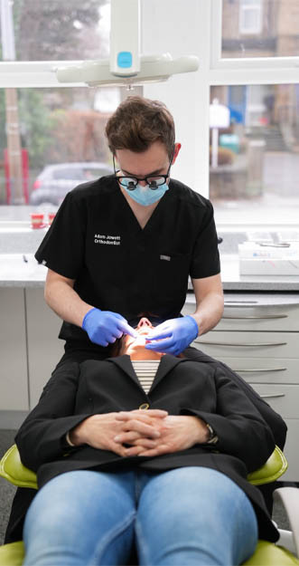 Dr Adam Jowett and Patient